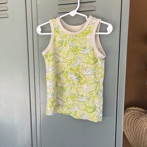 Cat & Jack Green and White dinosaur Tank Top Sleeveless Design